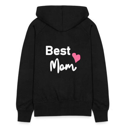 Frauen Premium Kapuzenjacke - Best Mom Herz - Schwarz