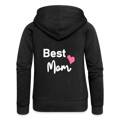 Frauen Premium Kapuzenjacke - Best Mom Herz - Schwarz