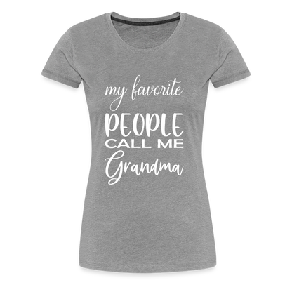 Frauen Premium T-Shirt - Grandma - Grau meliert