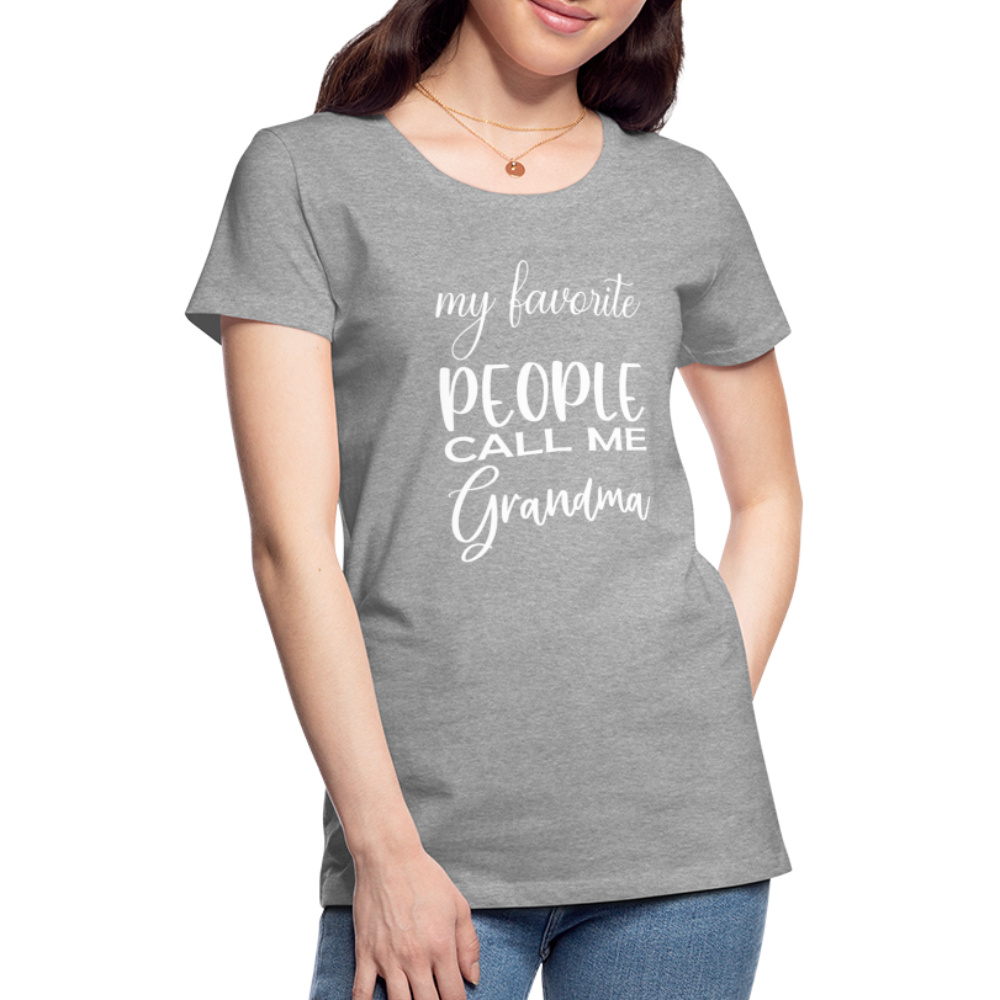 Frauen Premium T-Shirt - Grandma - Grau meliert