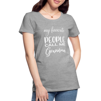 Frauen Premium T-Shirt - Grandma - Grau meliert