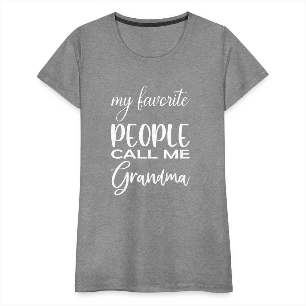 Frauen Premium T-Shirt - Grandma - Grau meliert