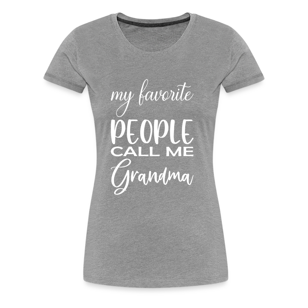 Frauen Premium T-Shirt - Grandma - Grau meliert