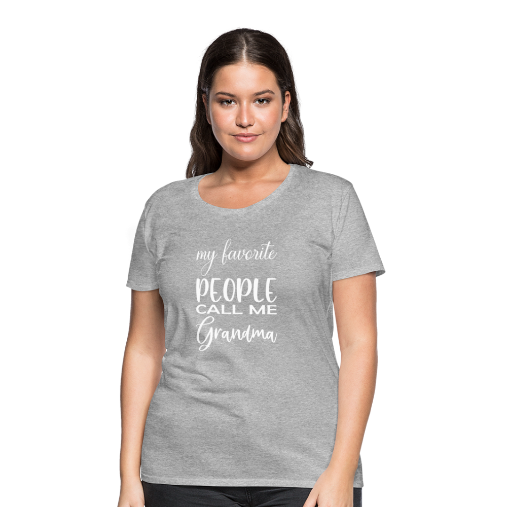 Frauen Premium T-Shirt - Grandma - Grau meliert