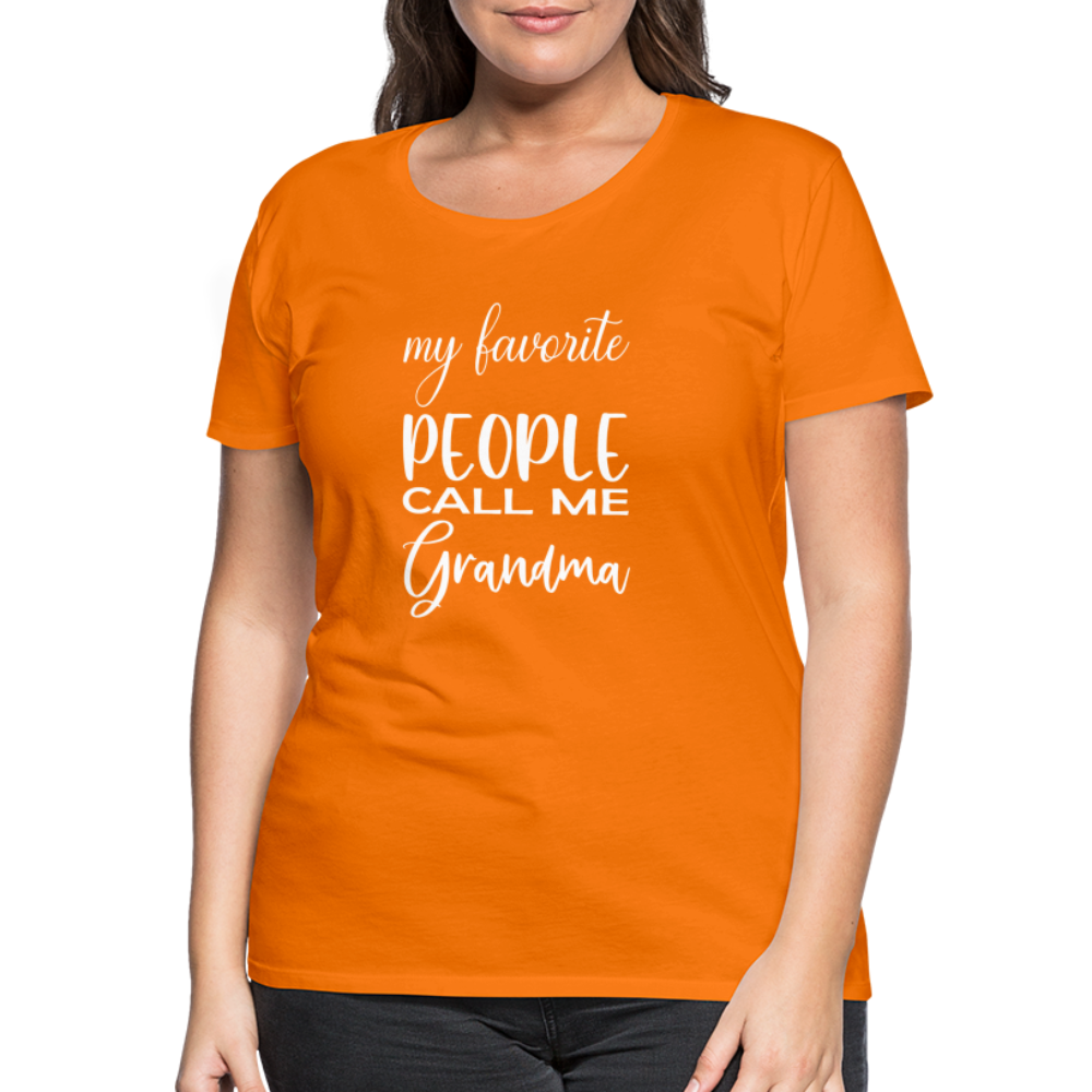 Frauen Premium T-Shirt - Grandma - Orange