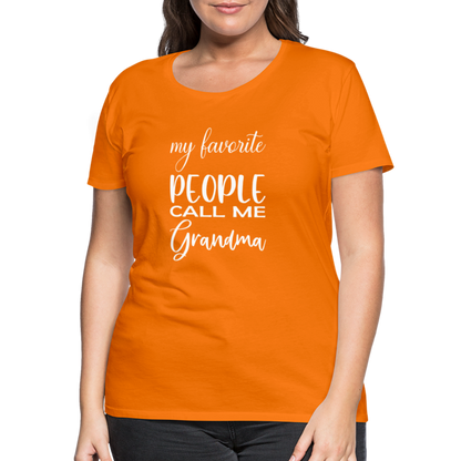 Frauen Premium T-Shirt - Grandma - Orange