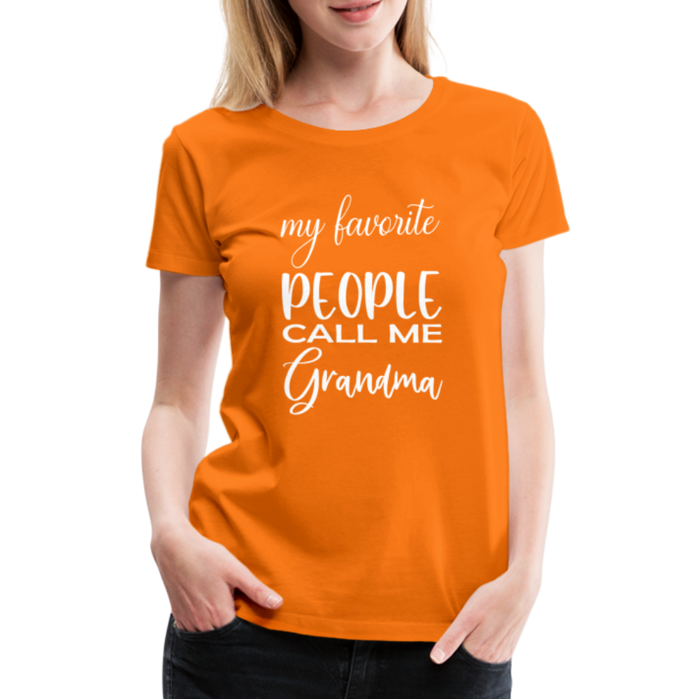 Frauen Premium T-Shirt - Grandma - Orange