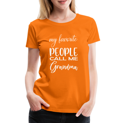 Frauen Premium T-Shirt - Grandma - Orange