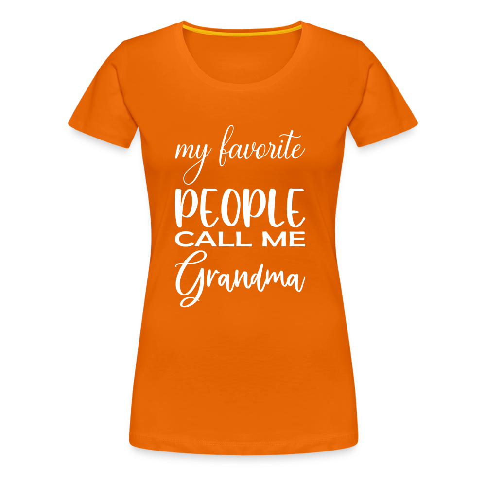 Frauen Premium T-Shirt - Grandma - Orange