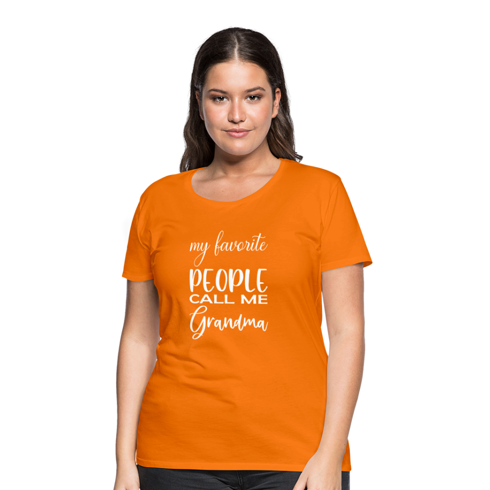 Frauen Premium T-Shirt - Grandma - Orange