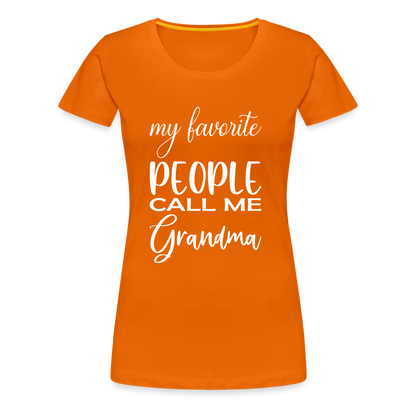 Frauen Premium T-Shirt - Grandma - Orange