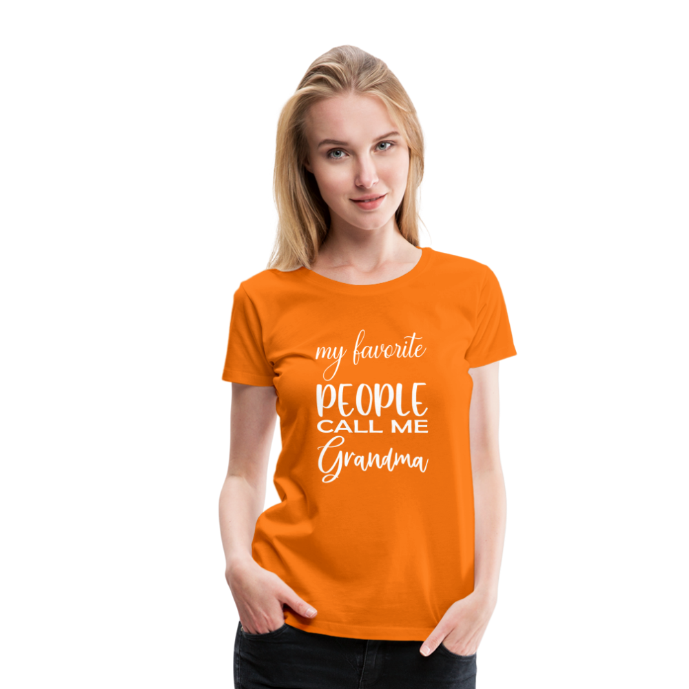 Frauen Premium T-Shirt - Grandma - Orange