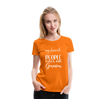 Frauen Premium T-Shirt - Grandma - Orange