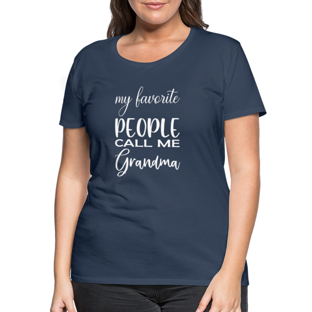 Frauen Premium T-Shirt - Grandma - Navy