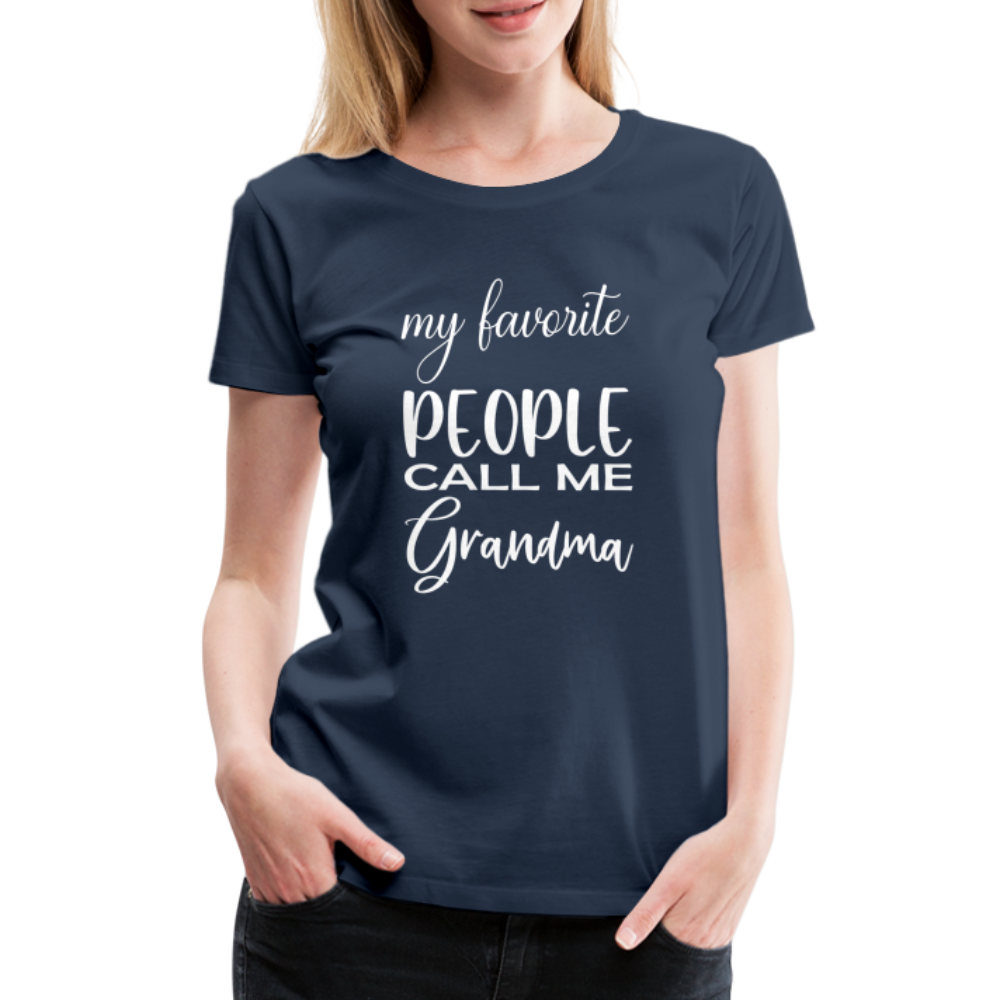 Frauen Premium T-Shirt - Grandma - Navy