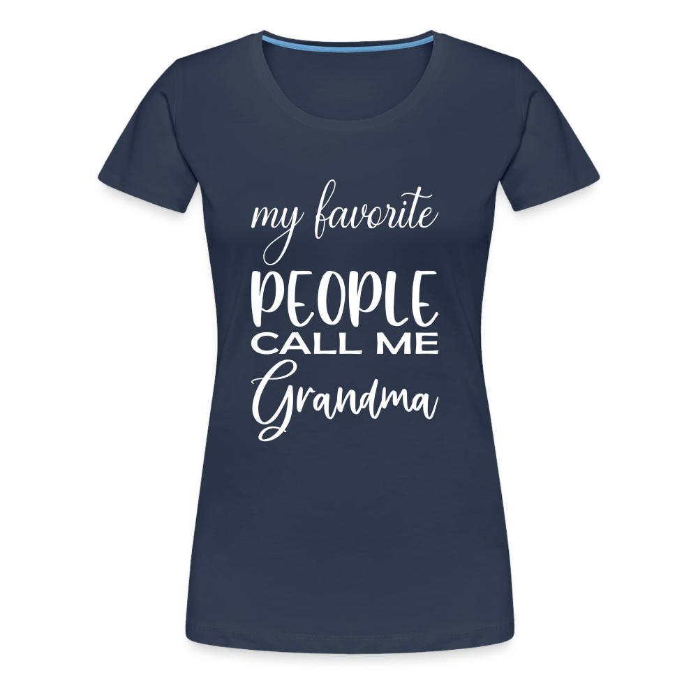 Frauen Premium T-Shirt - Grandma - Navy