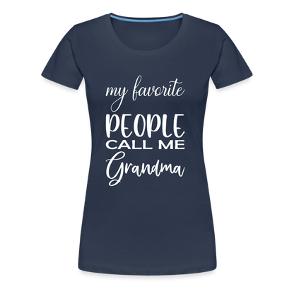 Frauen Premium T-Shirt - Grandma - Navy