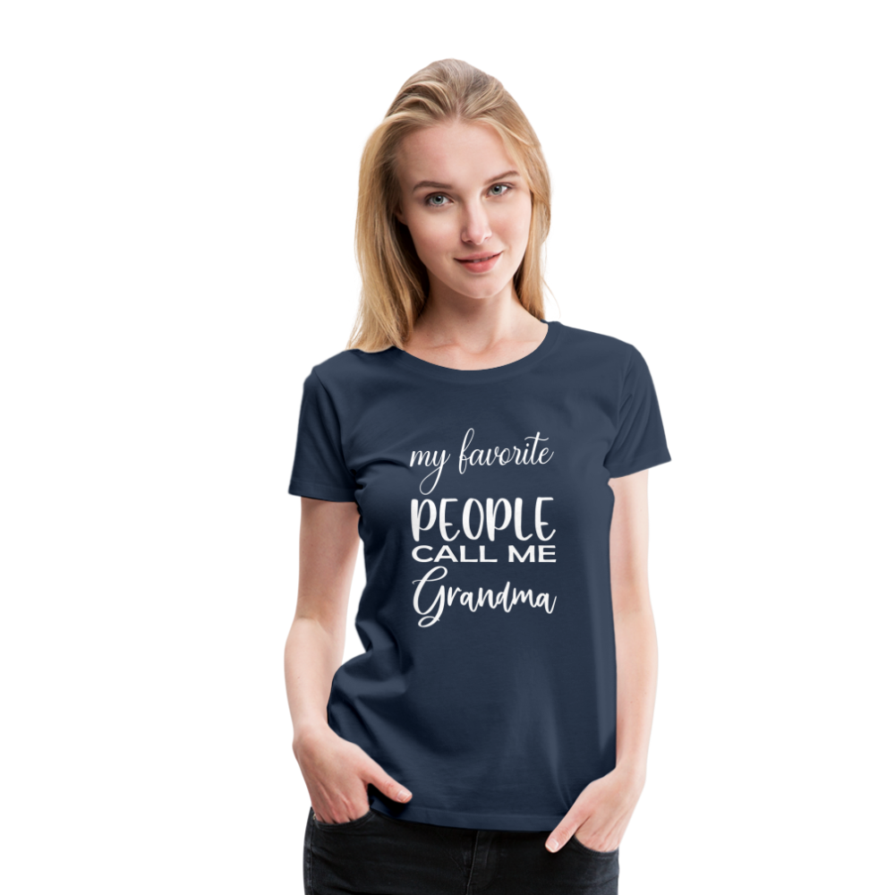 Frauen Premium T-Shirt - Grandma - Navy