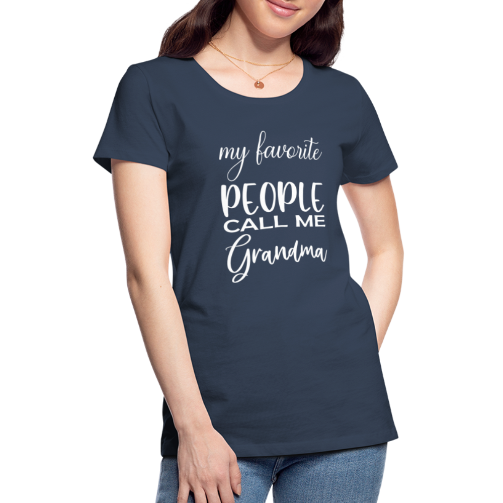 Frauen Premium T-Shirt - Grandma - Navy