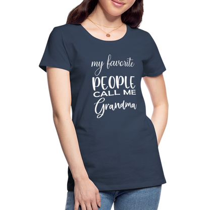 Frauen Premium T-Shirt - Grandma - Navy