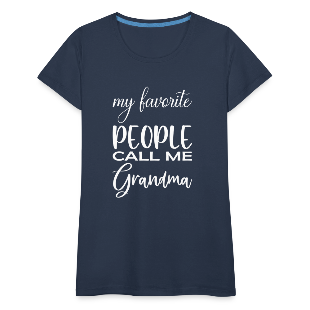 Frauen Premium T-Shirt - Grandma - Navy