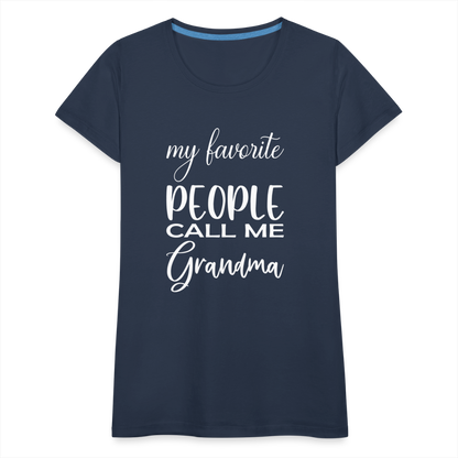 Frauen Premium T-Shirt - Grandma - Navy