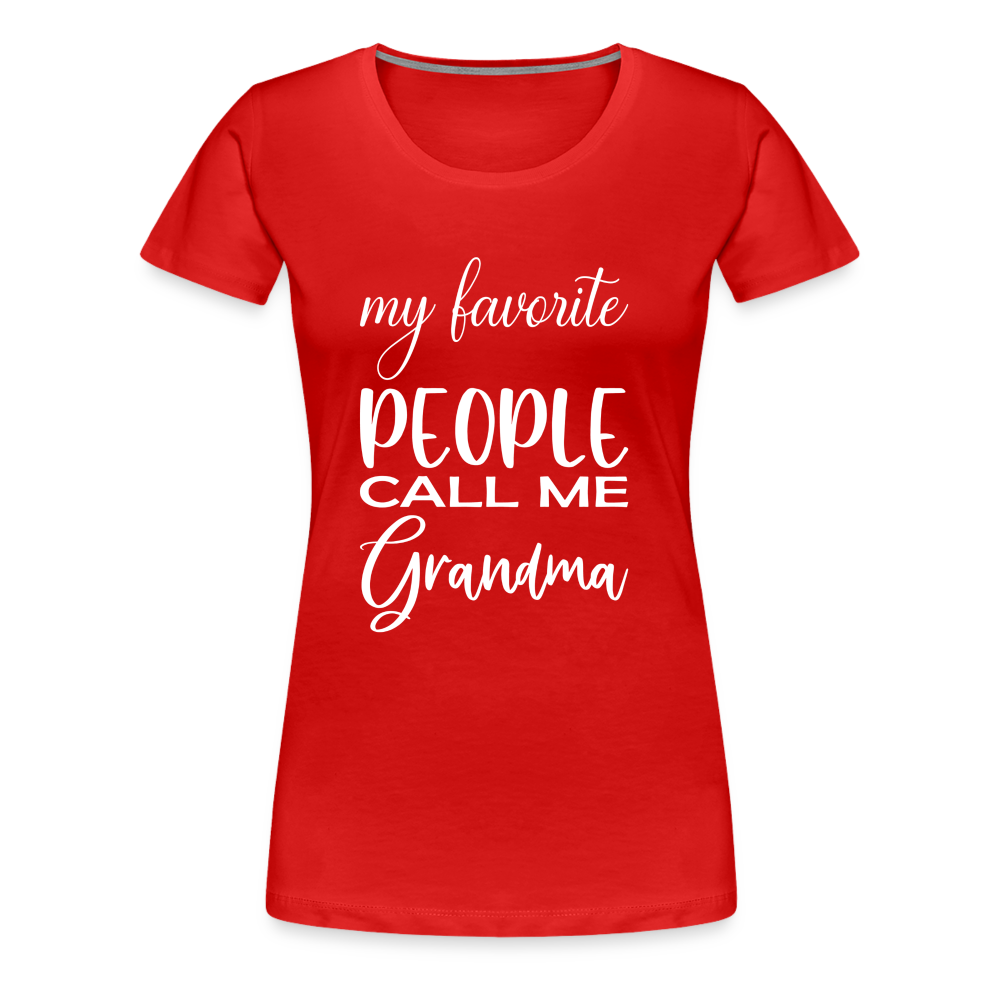 Frauen Premium T-Shirt - Grandma - Rot