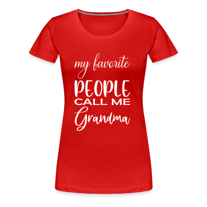 Frauen Premium T-Shirt - Grandma - Rot