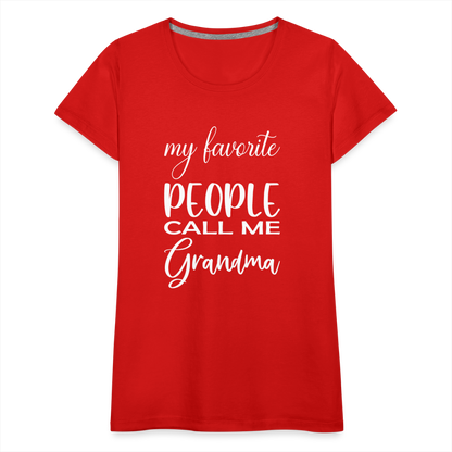 Frauen Premium T-Shirt - Grandma - Rot