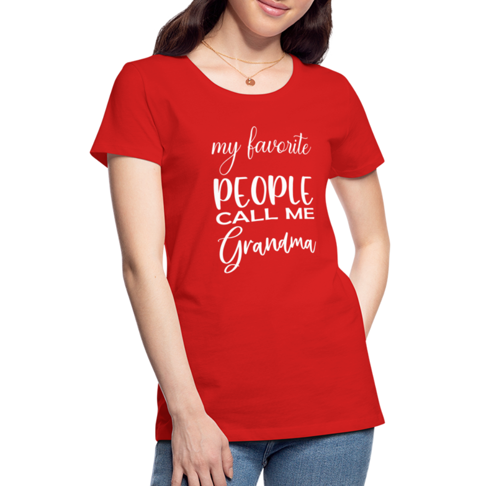 Frauen Premium T-Shirt - Grandma - Rot