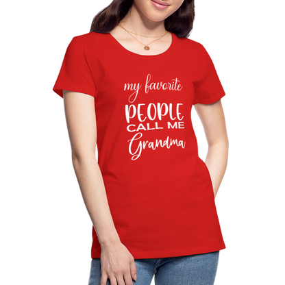 Frauen Premium T-Shirt - Grandma - Rot