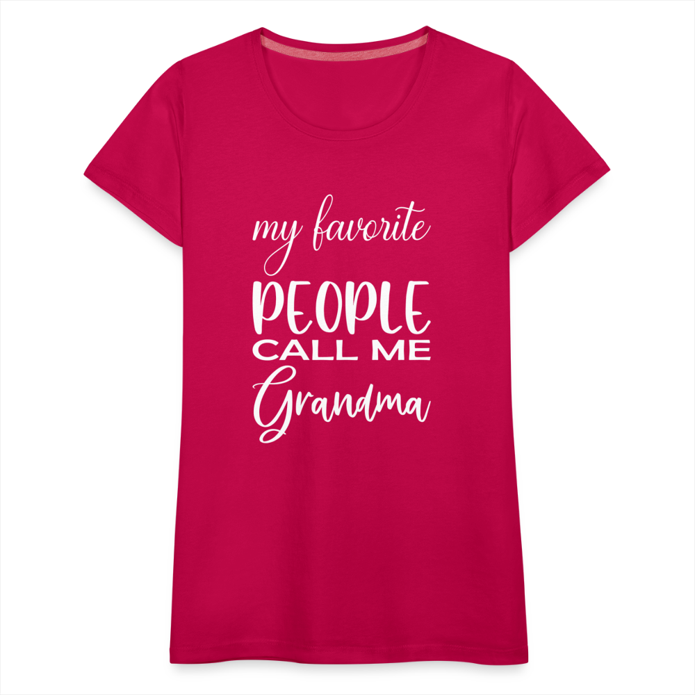 Frauen Premium T-Shirt - Grandma - dunkles Pink