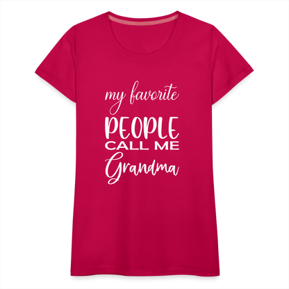 Frauen Premium T-Shirt - Grandma - dunkles Pink