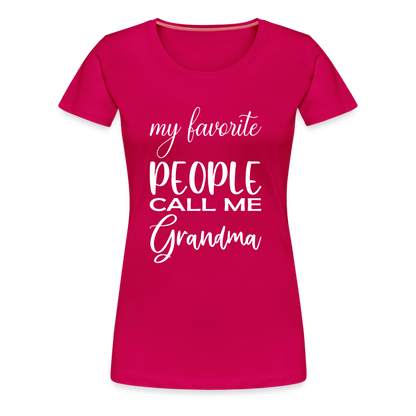 Frauen Premium T-Shirt - Grandma - dunkles Pink