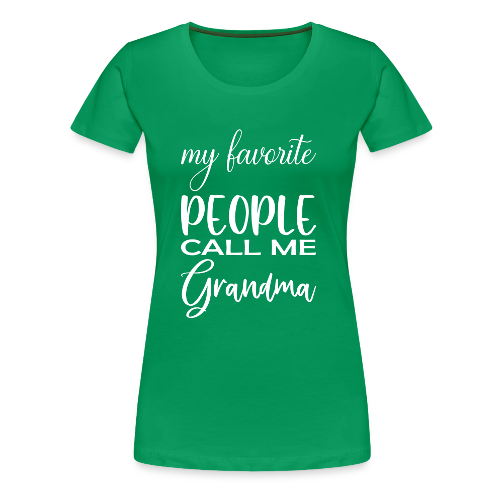 Frauen Premium T-Shirt - Grandma - Kelly Green