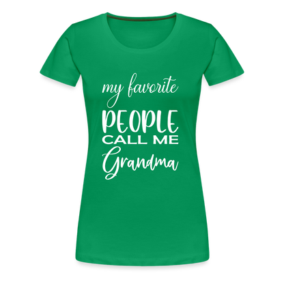 Frauen Premium T-Shirt - Grandma - Kelly Green