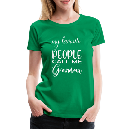 Frauen Premium T-Shirt - Grandma - Kelly Green