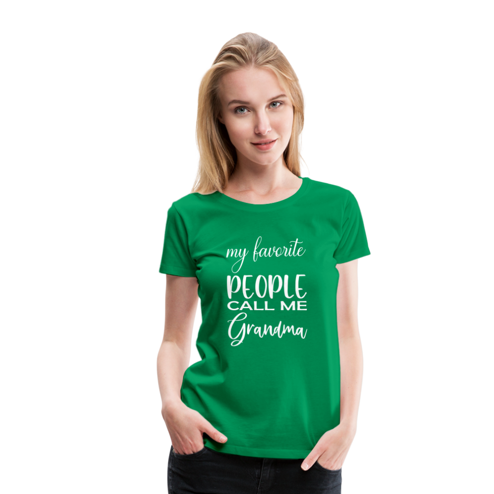 Frauen Premium T-Shirt - Grandma - Kelly Green