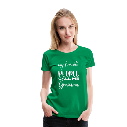 Frauen Premium T-Shirt - Grandma - Kelly Green