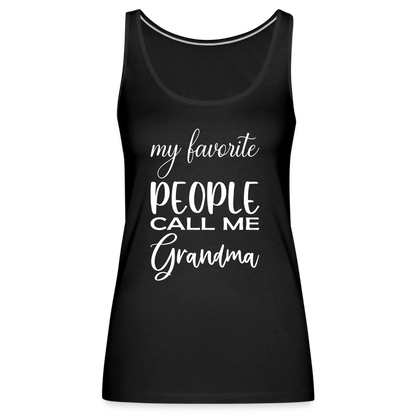 Frauen Premium Tank Top - Grandma - Schwarz