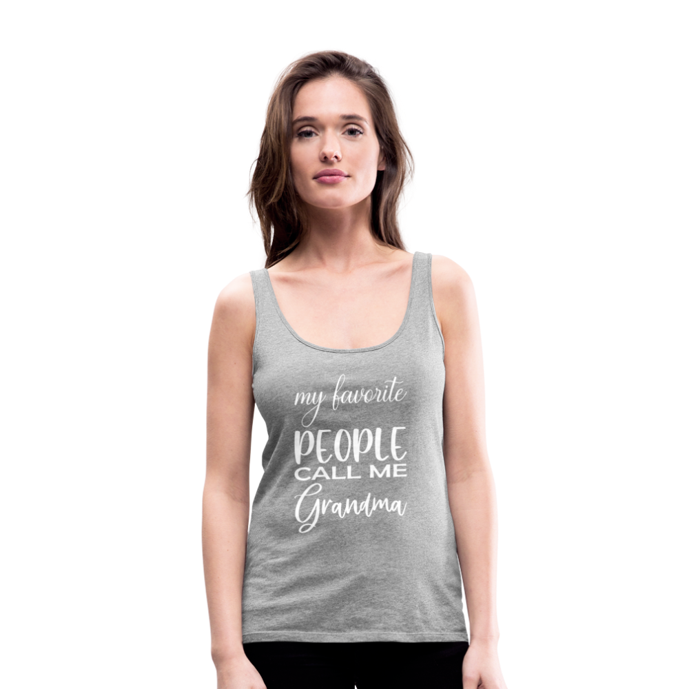 Frauen Premium Tank Top - Grandma - Grau meliert