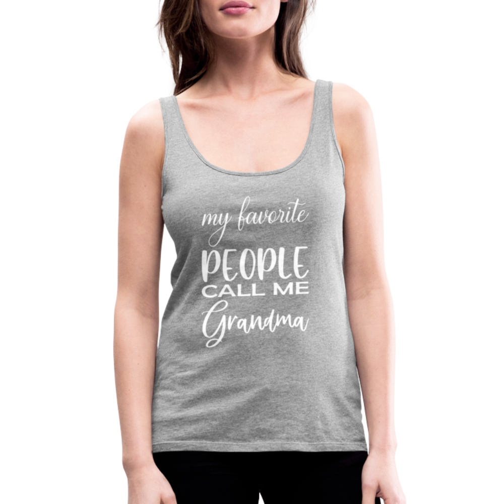 Frauen Premium Tank Top - Grandma - Grau meliert