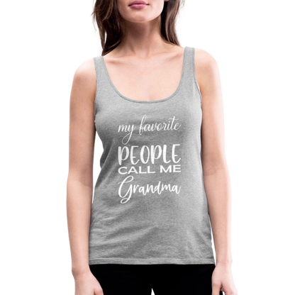 Frauen Premium Tank Top - Grandma - Grau meliert