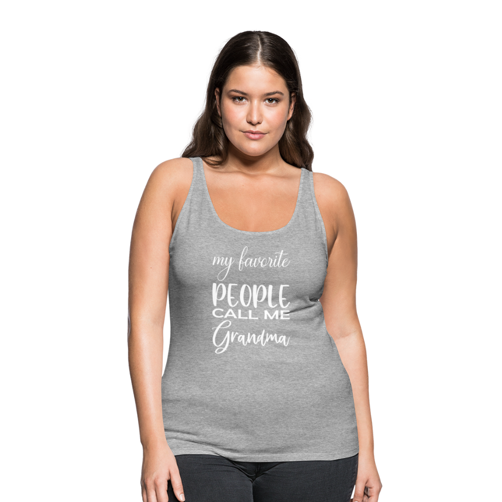 Frauen Premium Tank Top - Grandma - Grau meliert