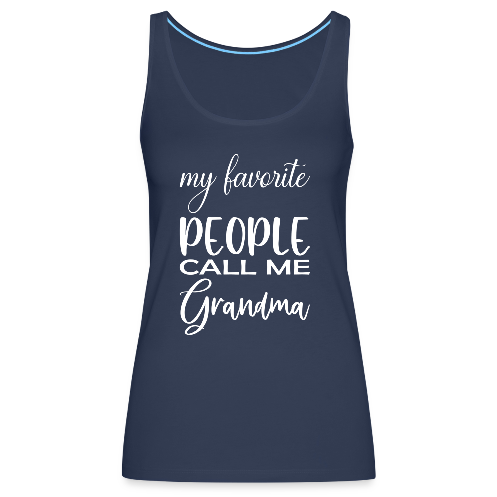 Frauen Premium Tank Top - Grandma - Navy