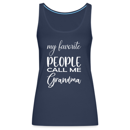 Frauen Premium Tank Top - Grandma - Navy