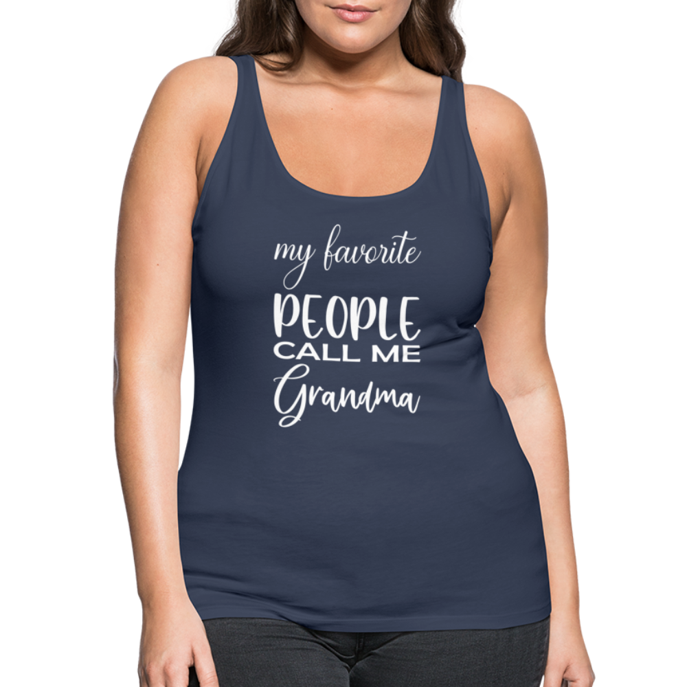 Frauen Premium Tank Top - Grandma - Navy