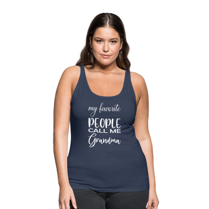 Frauen Premium Tank Top - Grandma - Navy