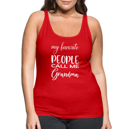 Frauen Premium Tank Top - Grandma - Rot