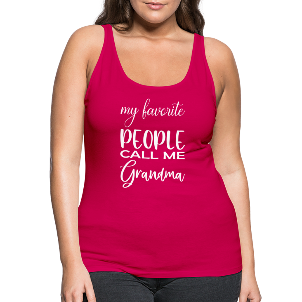 Frauen Premium Tank Top - Grandma - dunkles Pink